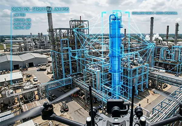 Inspección de estructuras industriales con drones